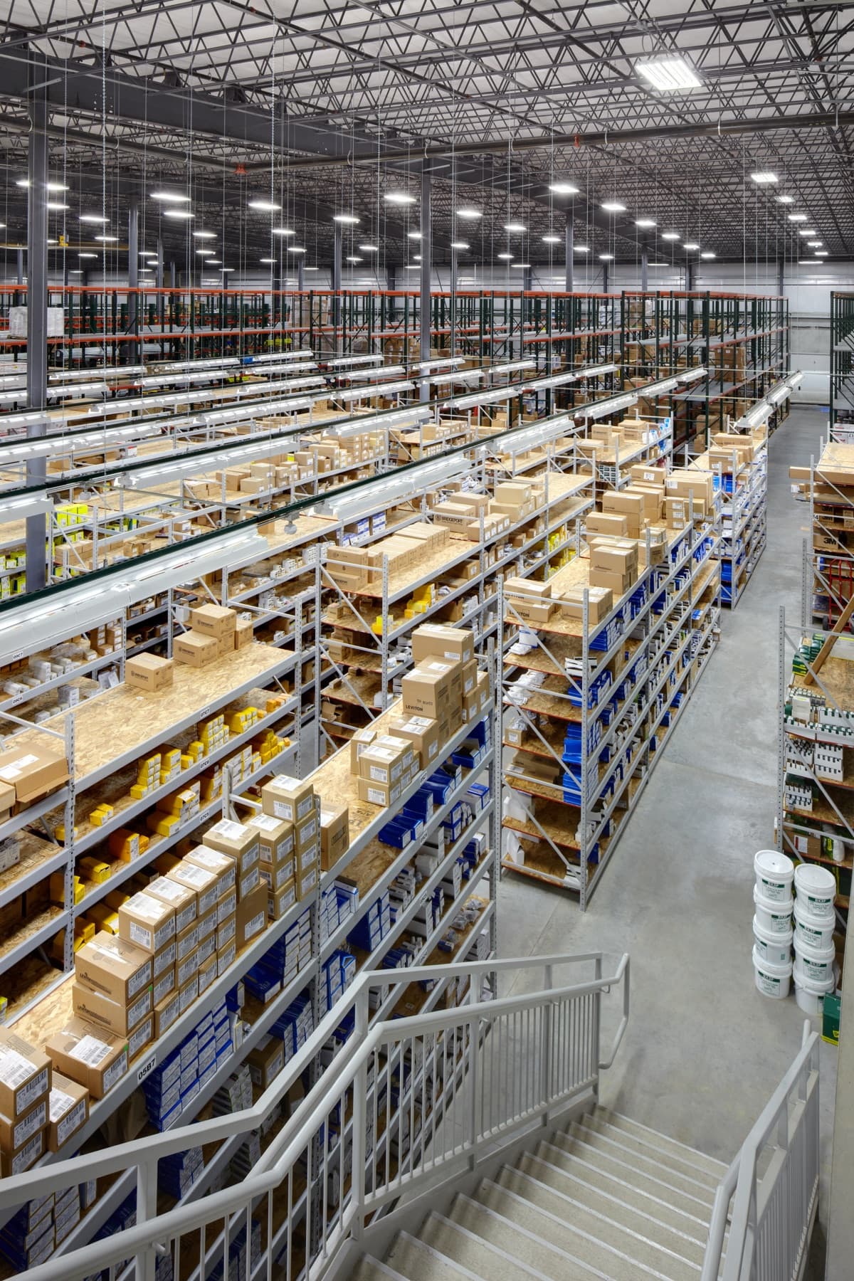 Haven-delivered industrial distribution facility — racking and floor scale
